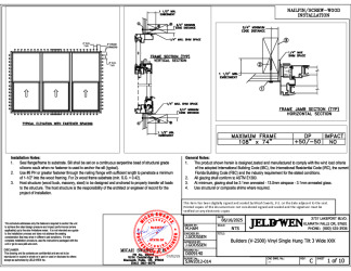 PR Instl Docs FL14104 R26 II D009140 (14104.3) - Builders (V-2500) Vinyl Single Hung Tilt 3 Wide XXX 108x74 DP50 FBC Installs 6-16-25 DSS