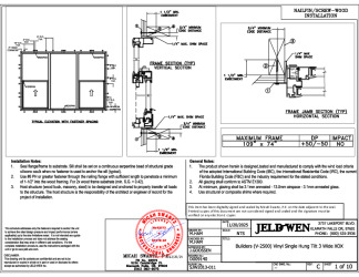 PR Instl Docs FL14104 R26 II D009140 (14104.4) - Builders (V-2500) Vinyl Single Hung Tilt 3Wide XOX 109x74 DP50 FBC 11-20-25 DSS