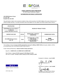 PR CERTIFICATE FL14108 R15 C CAC JELD-WEN - BUILDERS VINYL (V-2500) PW TWIN   JUNE 2025 (EXT.5) 14108.2