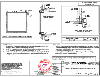 PR INSTL DOCS FL14108 R15 II D1000565 (14108.6) - BUILDERS (V-2500) VINYL SINGLE HUNG FIXED DIRECT SET 72X72 DP50 FBC INSTALLS 6-18-25 DSS