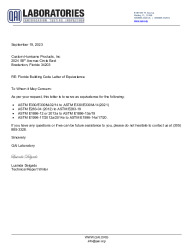 PR STDS EQUIV FL14110 R6 EQUIV LETTER OF EQUIVALENCE