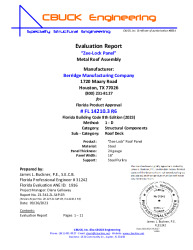 PR Instl Docs FL14210 R6 II 3 ZeeLock 24ga SteelPurlins EVALREPORT 