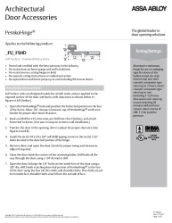 PR INSTL DOCS FL14267 R7 II PEMKO FS FULL SURFACE HINGE INSTALLATION INSTRUCTIONS