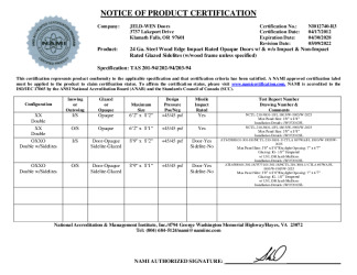 PR CERTIFICATE FL14569 R15 C CAC NI012740-R3