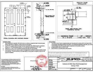 PR Instl Docs FL14569 R17 II D015858 - Contours (S-2500) Steel Wood Swinging Door ISW-OSW 6-0x8-0 DP45 FBC Installs 1-28-2025 DSS