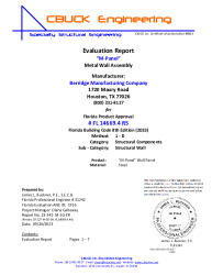 PR Instl Docs FL14669 R5 II 04 MPanel WallPanel EVAL REPORT
