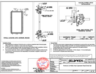 PR Instl Docs FL14784 R18 II D010580 (14784.5) - Premium (V-4500) Vinyl Casement Fixed Direct Set 36x72 DP50 FBC Installs 7-30-25 DSS