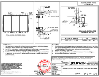 PR Instl Docs FL14784 R18 II D014608 - Premium (V-4500) Vinyl Single Hung Fixed Direct Set 3 Wide 108x72 DP50-55 FBC Installs 5-8-25 DSS