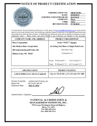 PR CERTIFICATE FL14800 R5 C CAC NI010718-R2