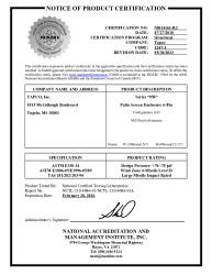 PR CERTIFICATE FL14955 R9 C CAC NI014161-R2