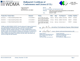 PR CERTIFICATE FL14996 R10 C CAC V1-50 SERIES DH CCLS