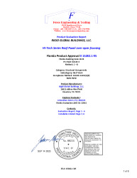 PR TECH DOCS FL15282 R5 AE 24 GA. HI-TECH SERIES ROOF PANEL