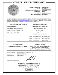 PR CERTIFICATE FL15336 R4 C CAC NI014553.06-R1