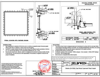 PR Instl Docs FL15442 R11 II D009404 (20117.5) - Siteline (W-5500) Clad Wood Casement Fixed Insash 84x84 DP50-65 WZ3 FBC Installs 8-22-25 DSS