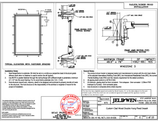 PR Instl Docs FL15442 R11 II D015446 (10338.1) - Custom Clad Wood Double Hung Fixed Insash 49x76 DP50-65 WZ3 FBC Installs 8-27-25 DSS