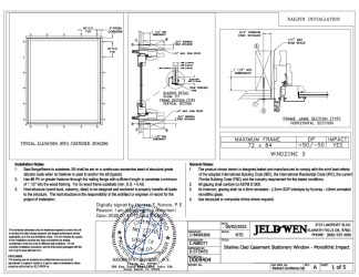 PR Instl Docs FL15442 R11 II FL41622 R3 II D009404 - Siteline Clad STCS Mono WZ3 FBC (72x84) SS 2022-07-11