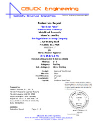 PR Instl Docs FL15471 R5 II 2 ZeeLock 24g InsulSteelDeck HVHZ EVALREPORT 