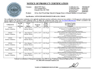 PR CERTIFICATE FL15474 R10 C CAC NI011064-R7