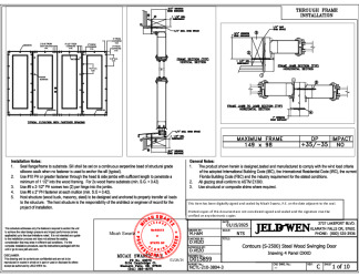 PR Instl Docs FL15474 R13 II D015859 - Contours (S-2500) Steel Wood Swinging Door ISW-OSW 12-0x8-0 DP35 FBC Installs 1-15-25 DSS