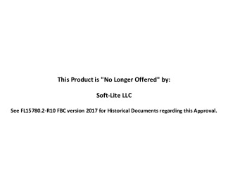 PR INSTL DOCS FL15780 R13 II PRODUCT OFFERING (.2)