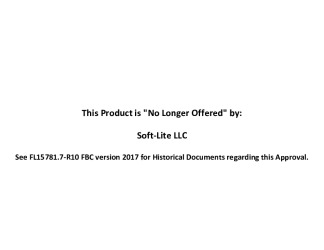 PR TECH DOCS FL15781 R14 AE PRODUCT OFFERING (.7)