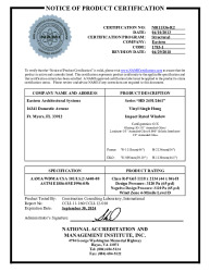 PR CERTIFICATE FL16412 R8 C CAC NI011536-R2