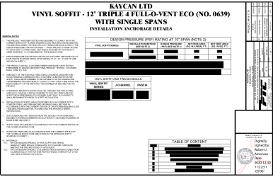 PR Instl Docs FL16503 R7 II KAY0013 Rev C 639Eco VinylSoffit-Single Span ss