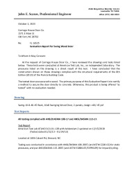 PR TECH DOCS FL16525 R4 AE EVAL REPT WOOD SWING S