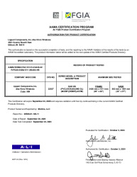 PR CERTIFICATE FL16686 R5 C CAC (A) CAC 16686.3 AAMA CERT