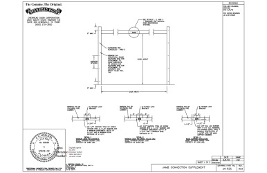 PR INSTL DOCS FL16798 R8 II OHD JAMB SUPPLEMENT 411526-RP01 DRAWING - CV