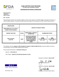 PR CERTIFICATE FL16812 R10 C CAC PELLA - 250-POWER SYMPH-CWS-COMF. SHIELD SH (5) HP (FIN  FINLESS)   MAY 2023 (EXT.5)