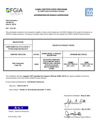 PR CERTIFICATE FL16812 R10 C CAC PELLA - 250-POWER SYMPH-CWS-COMF. SHIELD SH TWIN (1) (FIN  FINLESS)   MAY 2023 (EXT.5)