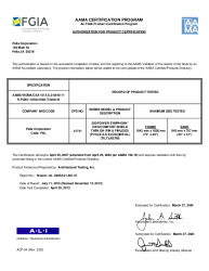PR CERTIFICATE FL16813 R11 C CAC PELLA - 250-POWER SYMPH-CWS-COMF. SHIELD DH TWIN (3) (FIN  FINLESS)   MAR. 2024 (EXT.5)