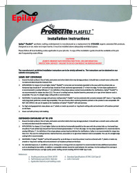 PR INSTL DOCS FL16850 R7 II EPILAY-PROTECTITE-PLASFELT-INSTALLATION-INSTRUCTIONS