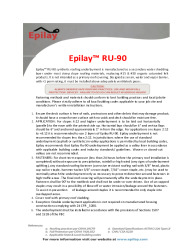 PR INSTL DOCS FL16850 R9 II EPILAY™ RU-90 INSTALLATION INSTRUCTIONS FBC