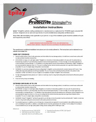 PR INSTL DOCS FL16850 R9 II SHINGLEPRO INSTALLATION INSTRUCTIONS