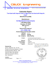 PR TECH DOCS FL17025 R2 AE 01 TEEPANEL WOODDECK EVALREPORT 
