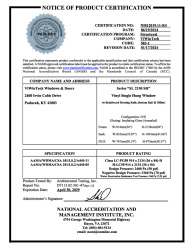 PR CERTIFICATE FL17134 R6 C CAC NI012019.11-R4