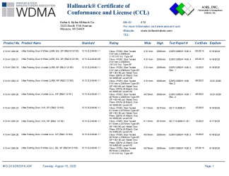 PR CERTIFICATE FL17176 R6 C CAC KOLBE413CCL