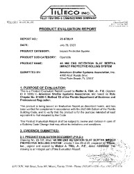 PR TECH DOCS FL17204 R6 AE PRODUCT EVALUATION REPORT DRAWING 23-137