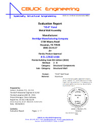 PR TECH DOCS FL17437 R4 AE 4 HS8 ALUMWALL EVALREPORT