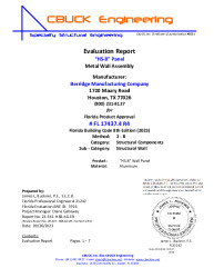 PR TECH DOCS FL17437 R4 AE 4 HS8 ALUMWALL EVALREPORT 