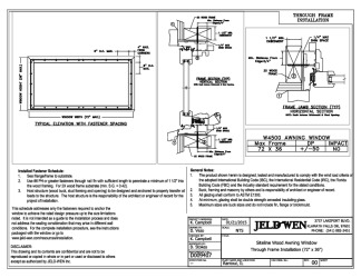 PR INSTL DOCS FL17494 R9 II SITELINE WOOD AWNING INSTALL 72X36