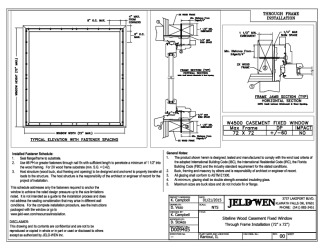 PR INSTL DOCS FL17498 R14 II SITELINE WOOD CASEMENT FIXED INSTALL 72X72