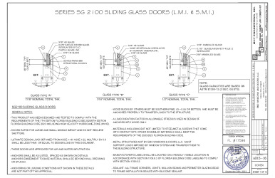 PR INSTL DOCS FL17596 R3 II SERIES SG2100 SLIDING GLASS DOOR - L.M.I.   S.M.I. FL17596 AD15-16 R09.28.2023 SS