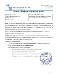PR TECH DOCS FL17597 R3 AE EVALUATION REPORT FBC 2023 SH2100-SS