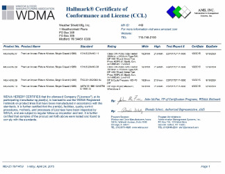 PR CERTIFICATE FL17694 R6 C CAC WH 1209 PREMIUM PICTURE (REPORT ESP017571P-1606)