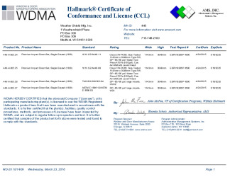 PR CERTIFICATE FL17694 R7 C CAC 1309 PREMIUM IMPACT DIRECT SET