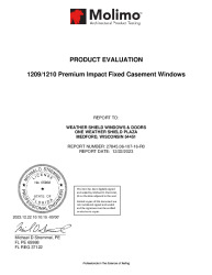 PR Instl Docs FL17694 R8 II 27845.06-107-16-R0 -Product Eval 1209-1210 Fixed Casement Windows