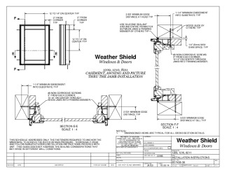 PR INSTL DOCS FL17697 R4 II WS 1209, 1210, 8211 CASEMENT, AWNING, AND PICTURE (JAMB)